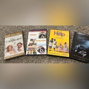 4 DVD’s It’s Complicated (never opened), Beethoven (never opened)
The Help, Ray